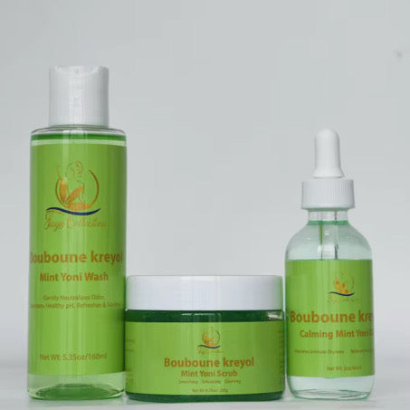 Postpartum Herbal Intimate Wash Bundle - Bouboune Kreyol & Rare Pearl, Restorative Cleansing Solution for Feminine Care