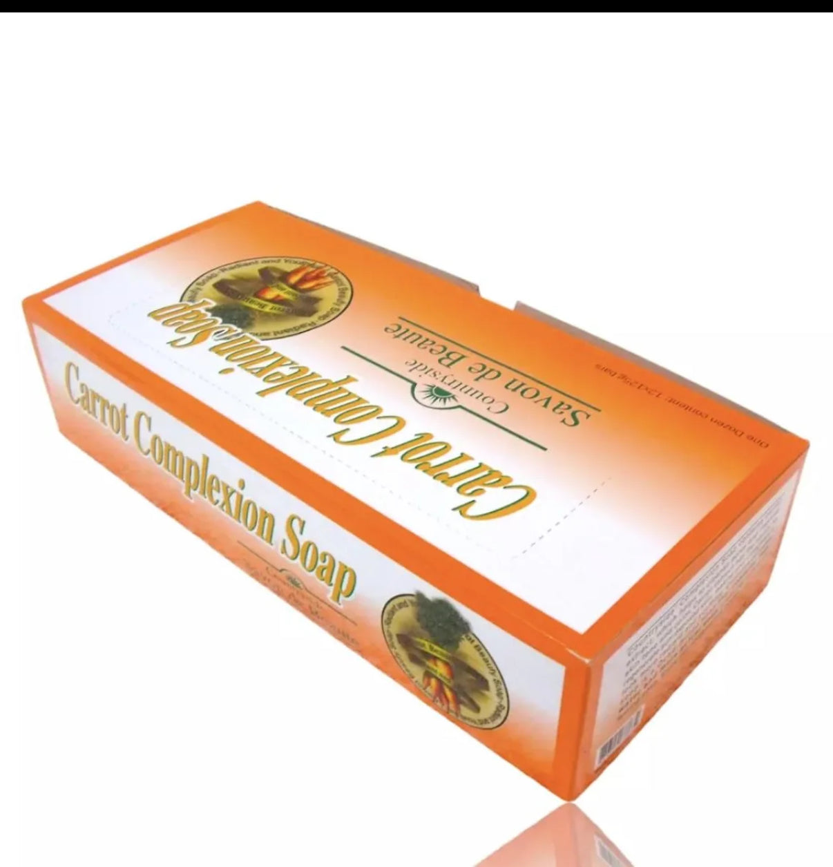 Carrot Complexion Soap Case of 12 Savon Carrot 125g Body Care Skin Repair Comfort Cleanser Cleansing Body Wash Daily