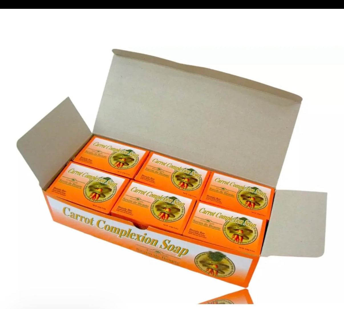 Carrot Complexion Soap Case of 12 Savon Carrot 125g Body Care Skin Repair Comfort Cleanser Cleansing Body Wash Daily