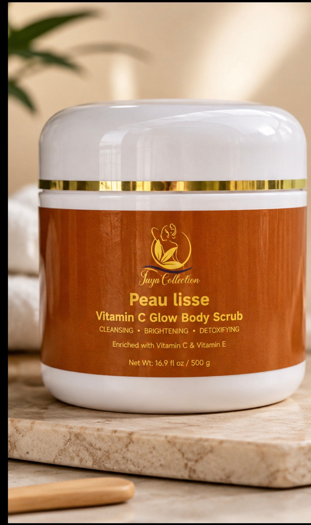 Scented Sugar Vitamin C Glow Body Scrub - Fragranced Skin & Body Care Cleanser with Cosmetic Peau Lisse Formula, Gentle Natural Oils for Smooth Skin, Fragrance
