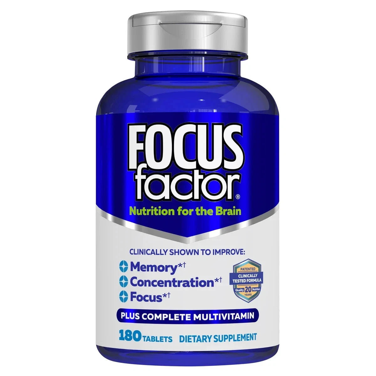 FOCUS Factor Dietary Supplement Nutrition for the Brain 180 Tablets EXP 2028