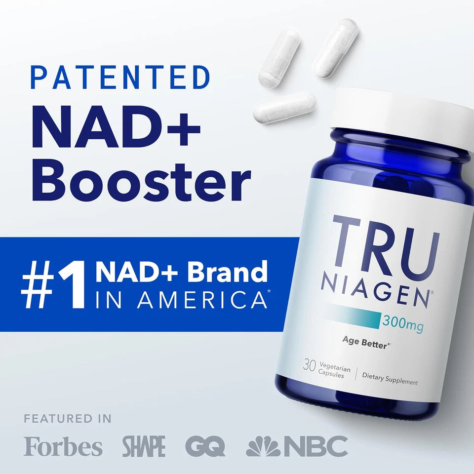 TRU NIAGEN Patented NAD+ Supplement, 300mg Niagen, 30 Servings | Nicotinamide Ri