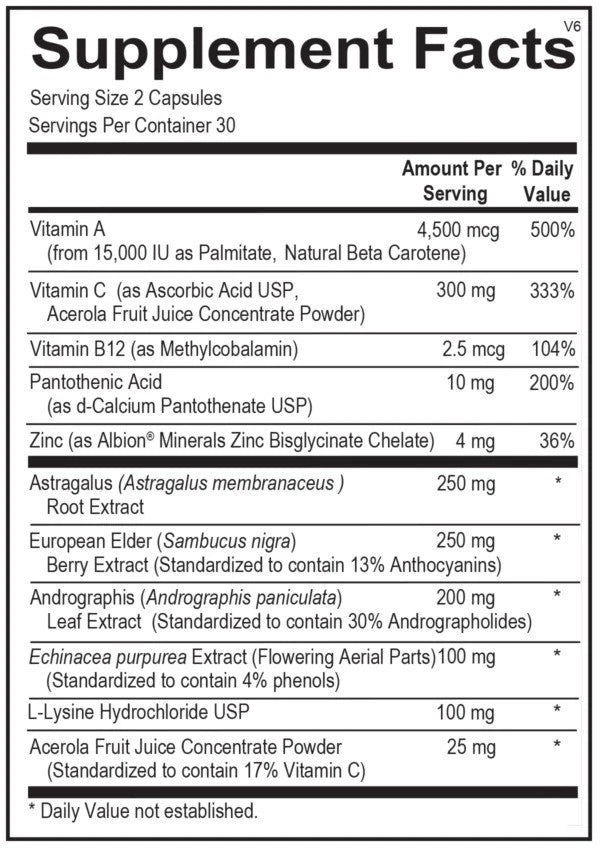 Viracid Immune Support Capsules 60 Count